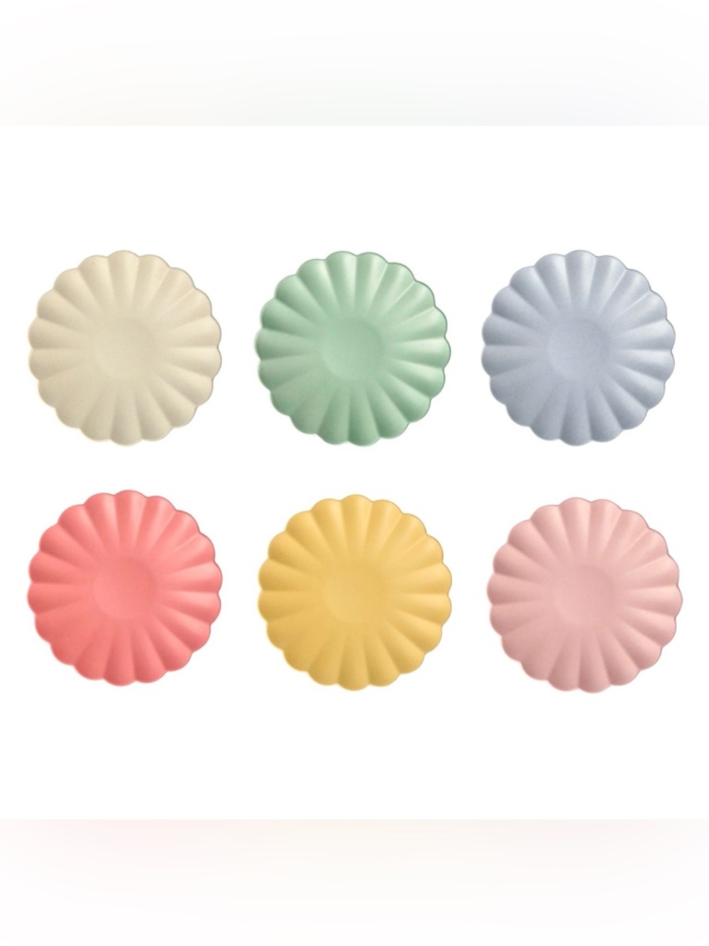 Meri Meri Set of 6 Small Bamboo Reusable Plates NWOT